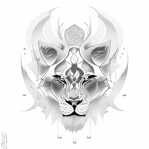 Black Lions With Demon