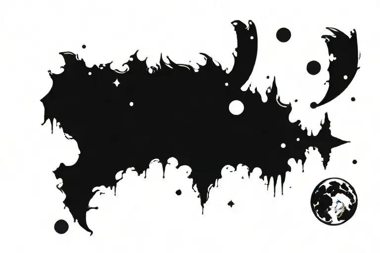 Deaths Head Moth Leaving A Trail Of Planets