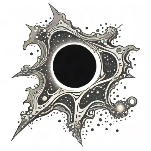 Star Falling Into A Black Hole Sucking