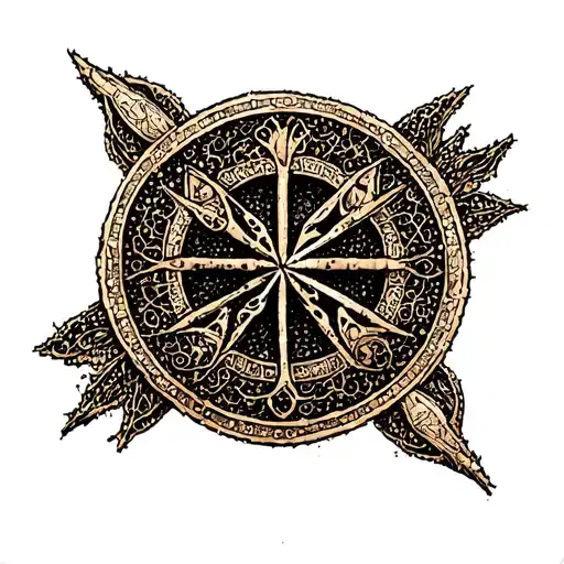 Bronze Allomantic Symbol From Mistborn In Dot Work