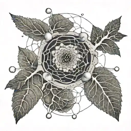 A Scientific Diagram Of Plant Cell Development Intertwined With Neural Pathways