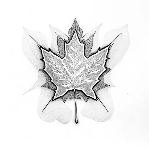 Union Flag With A Maple Leaf And Robin