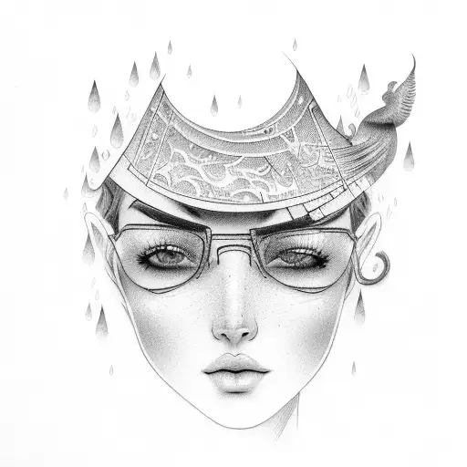 Rainfall On Person Reading Book