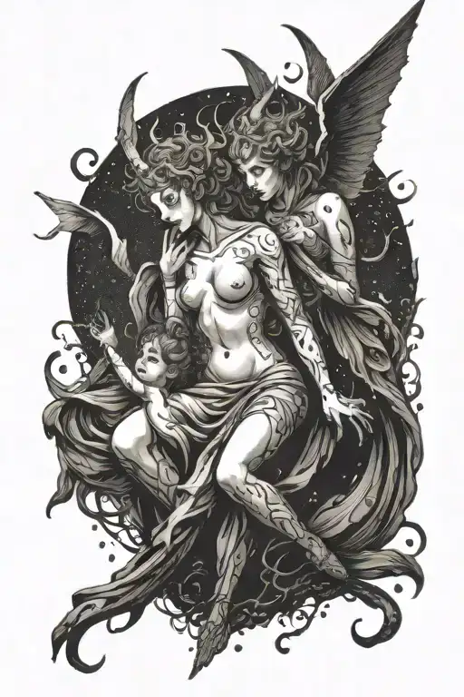 Demon And Angel In One Body Woman