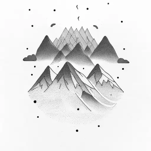 A Majestic Mountain Range With A Storm Brewing Overhead