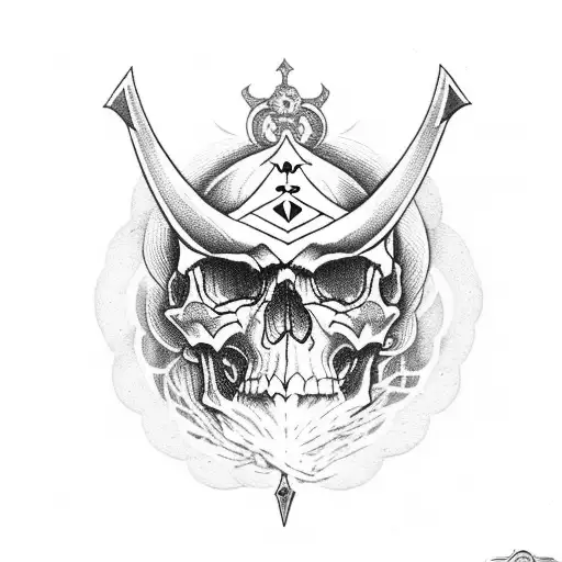 Ace Of Spades Card With Skull And Dagger