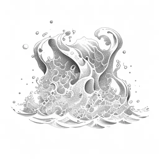 An Open Book With Waves Crashing Out Of Its Pages