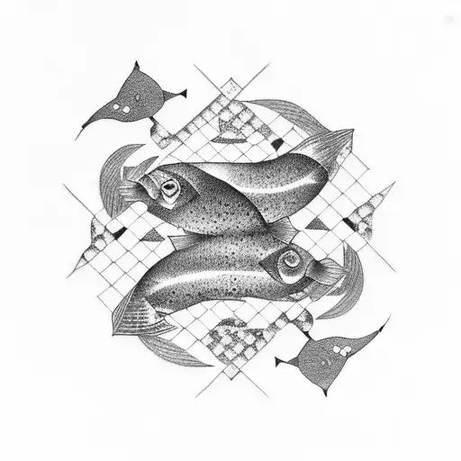 Japanese Pisces Geometric