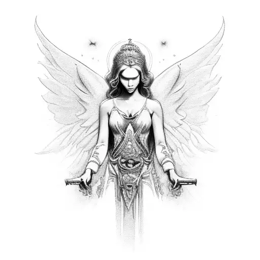 Angel Who Holds A Candle In His Hand So That It Does Not Go Out