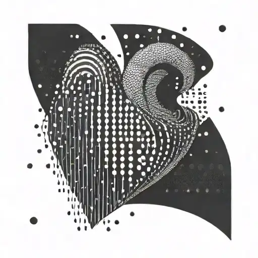 An Abstract Representation Of Binary Code Forming The Shape Of A Heart