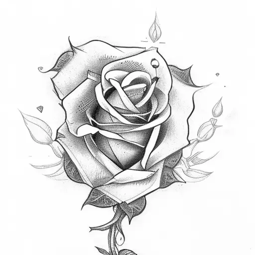 Cross With Roses And A Bible Verse