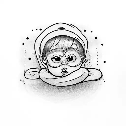 Tiny Baby With His Giant Father