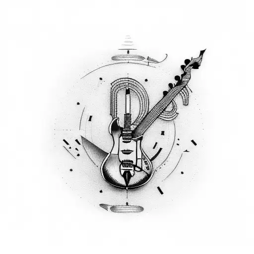 Electric Guitar And Pocket Watch
