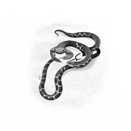 Snake Wrapped Around A Guitar