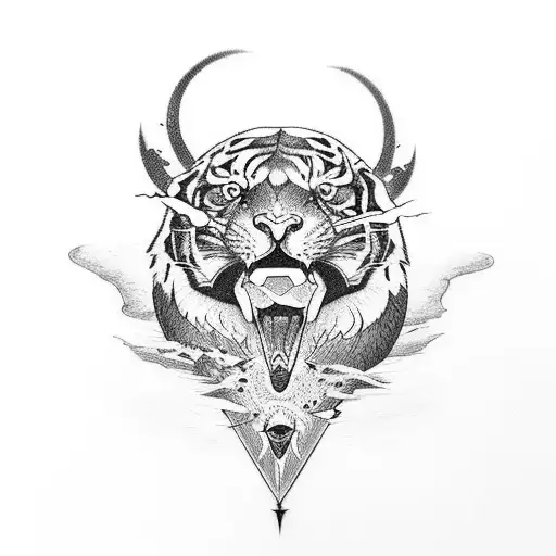 Swallow & Tiger Eye With Katana