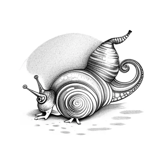 Snail On A Book With A Chair