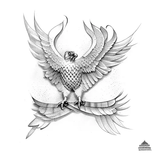 Moravian Eagle With Spread Wings