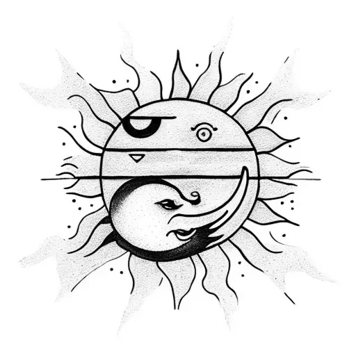 Sun And Moon With Words