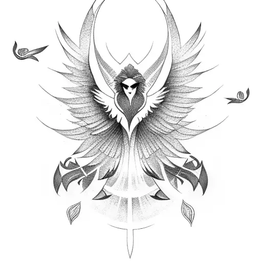 Pheonix Rising From A Lotus