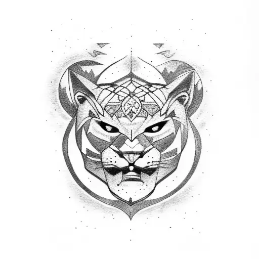 Panther Under Full Moon