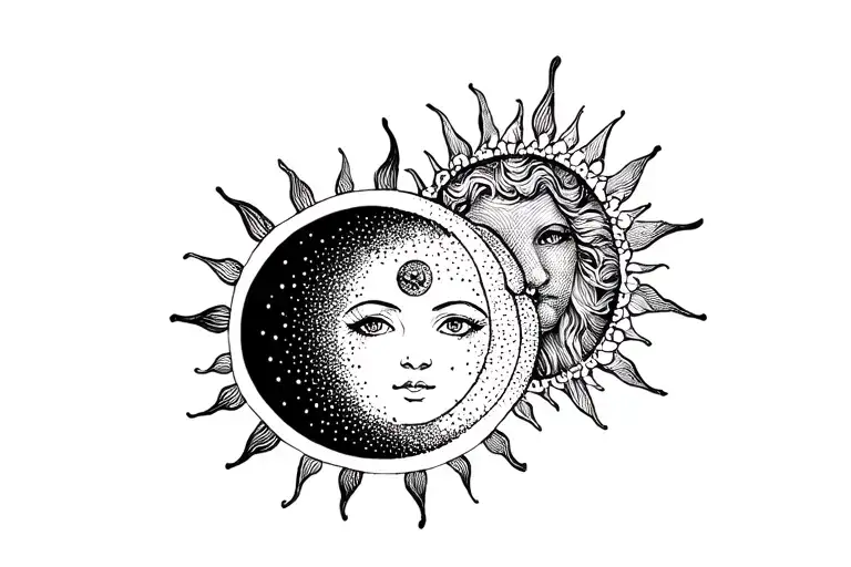 Sun And Moon Shining
