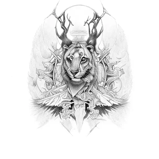 Motorcycle In The Forest