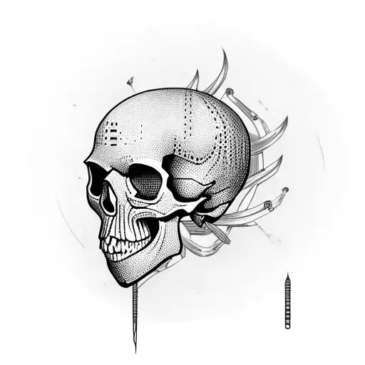 Skull With Pistons