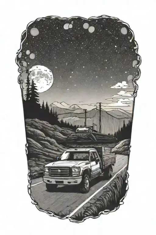 Truck And Road In Distance