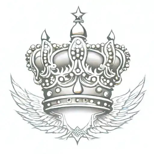 King's Crown With Wings