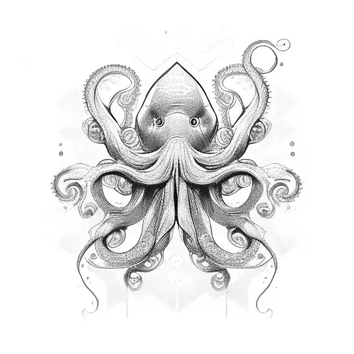 Octopus Half Underwater