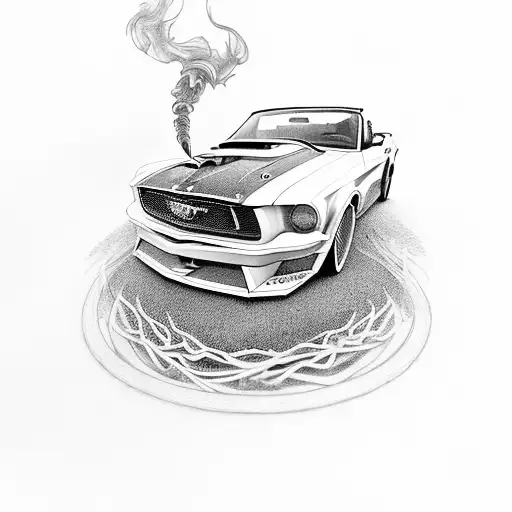 Ford Mustang Convertible Smoking From Roof