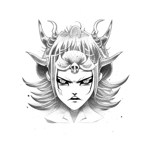 A Girl In The Form Of An Oni Demon