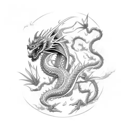 Japanese Lightning Dragon Sleeve