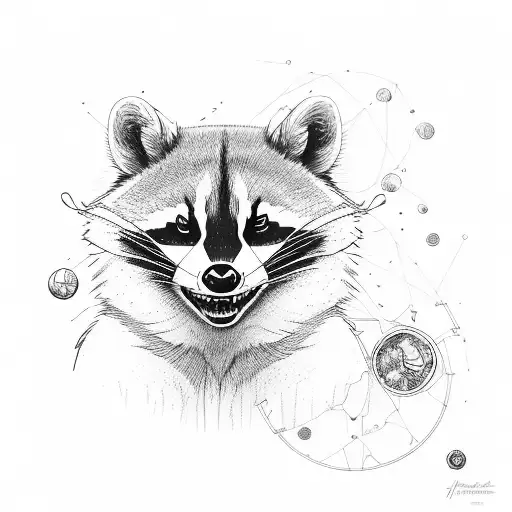 Raccoon In Astronaut Suit