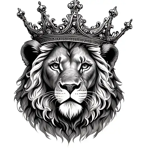 Lion Wearing A Crown