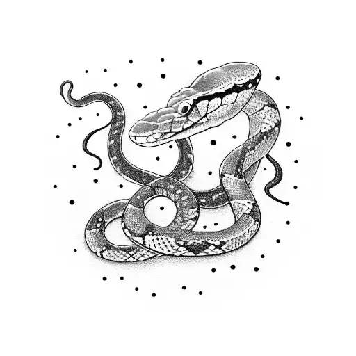 Constellation Of Snakes Forming A Guitar