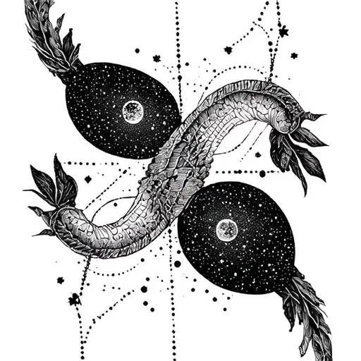 Libra And Gemini Constellation Intertwined