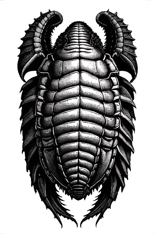Negative Space Lined Trilobite