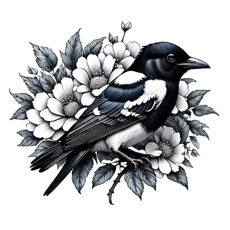 Magpie Flower Surrounded