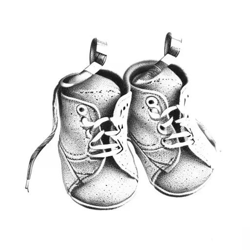 Baby Shoes Hanging By Their Strings