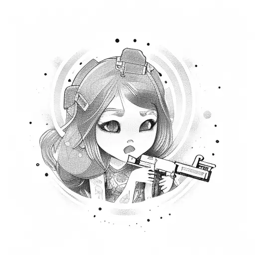 Little Girl With Gun