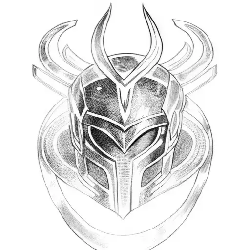 Loki Marvel Helmet With The Phrase Burdened With Glorious Porpuse