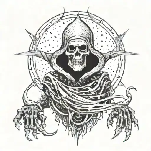 Word Caos But Reaper In Space