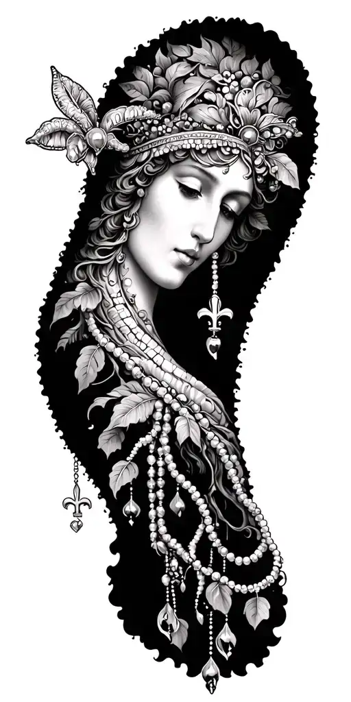 Louisiana Mardi Gras Beads Saints Tree Growing