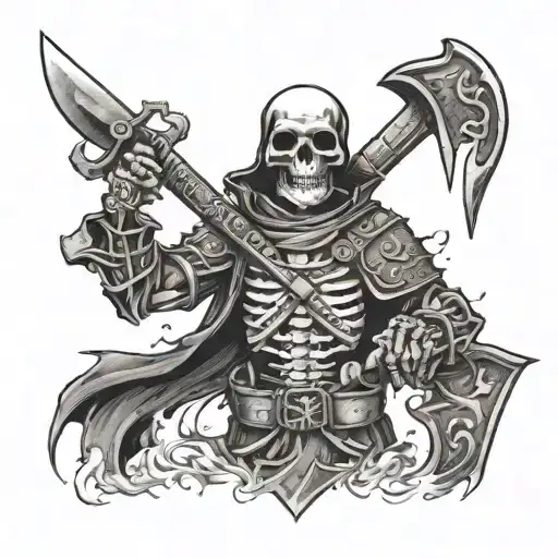 Skeleton Executioner With Executioner's Ax