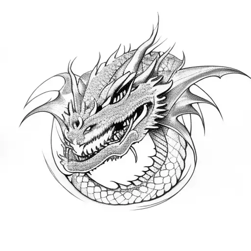 Dragon Tattoo Start From Neck To Fingers