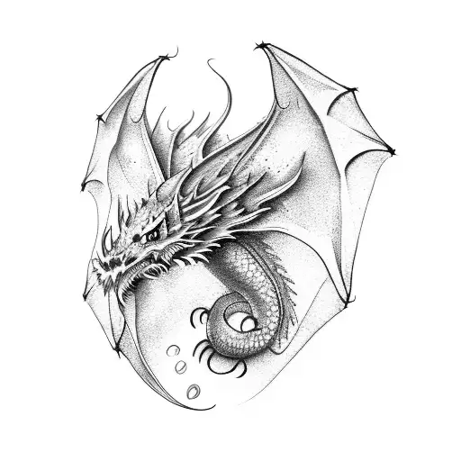 Dragon With Butterfly