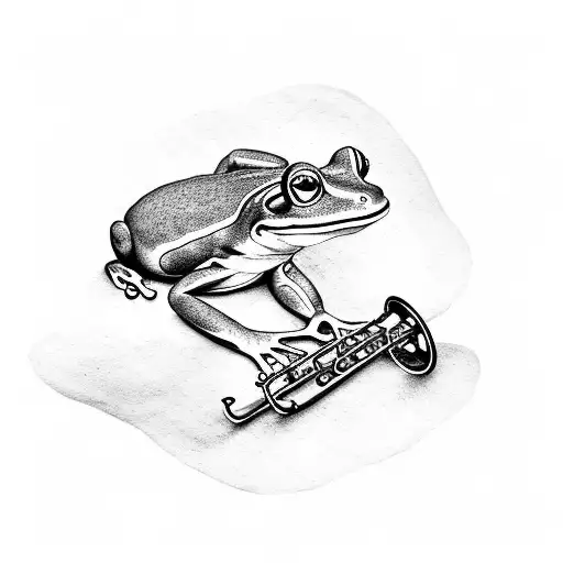Frog Playing Trumpet