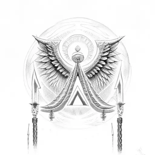 Ankh Symbol With Angel Wings
