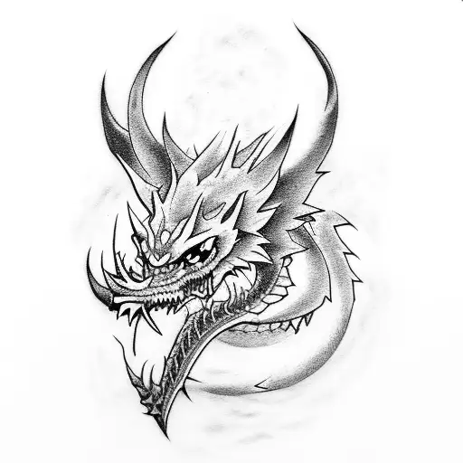 Create A Tattoo Design That Represents The Strength And Power Of Both Yakuza And Dragons